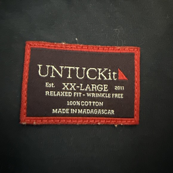 Untuckit Mens XXl Long Sleeve Button Shirt Wrinkle Free Relaxed Fit Everyday - Picture 3 of 10